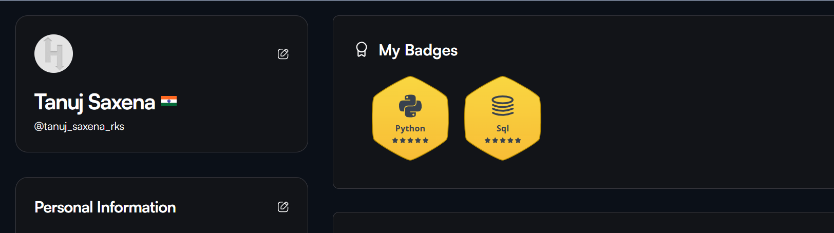 HackerRank Achievement
